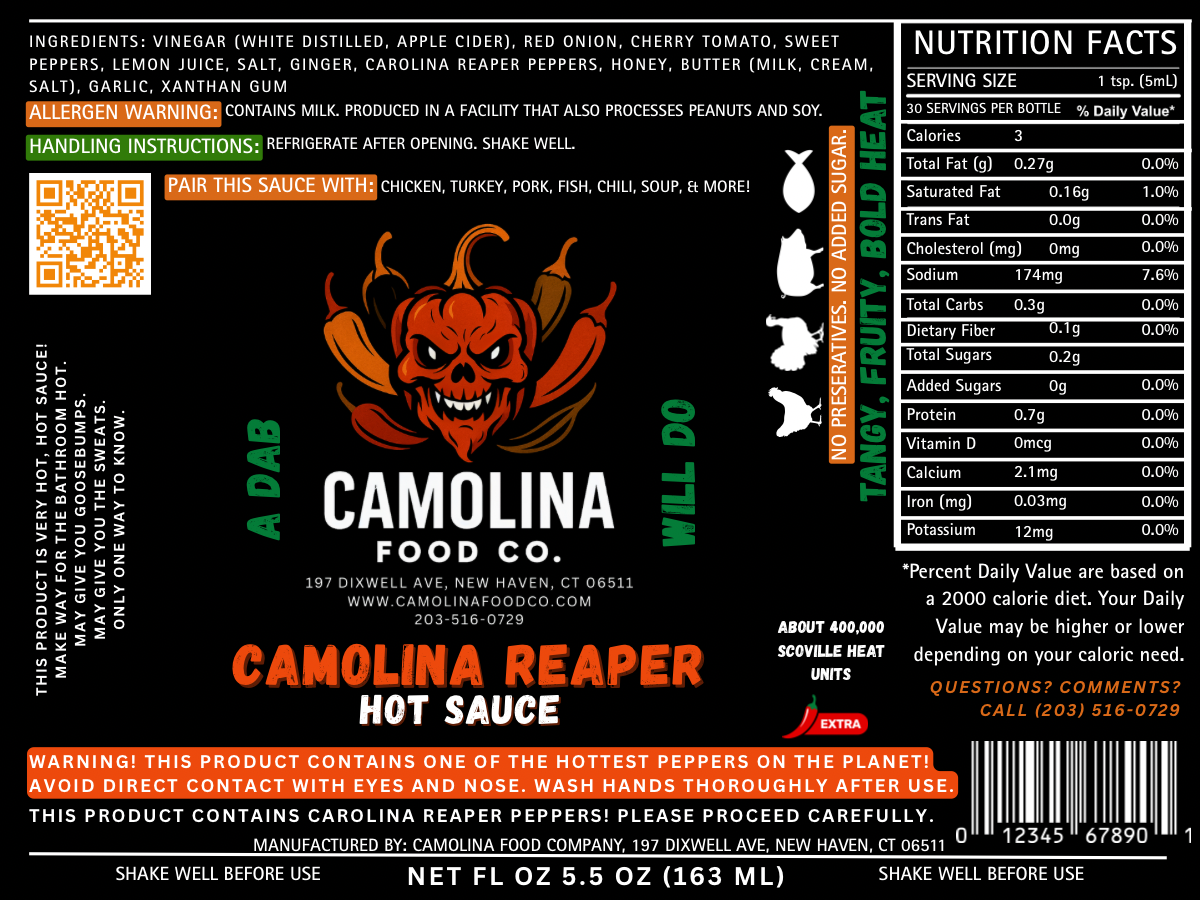 Camolina Reaper Hot Sauce